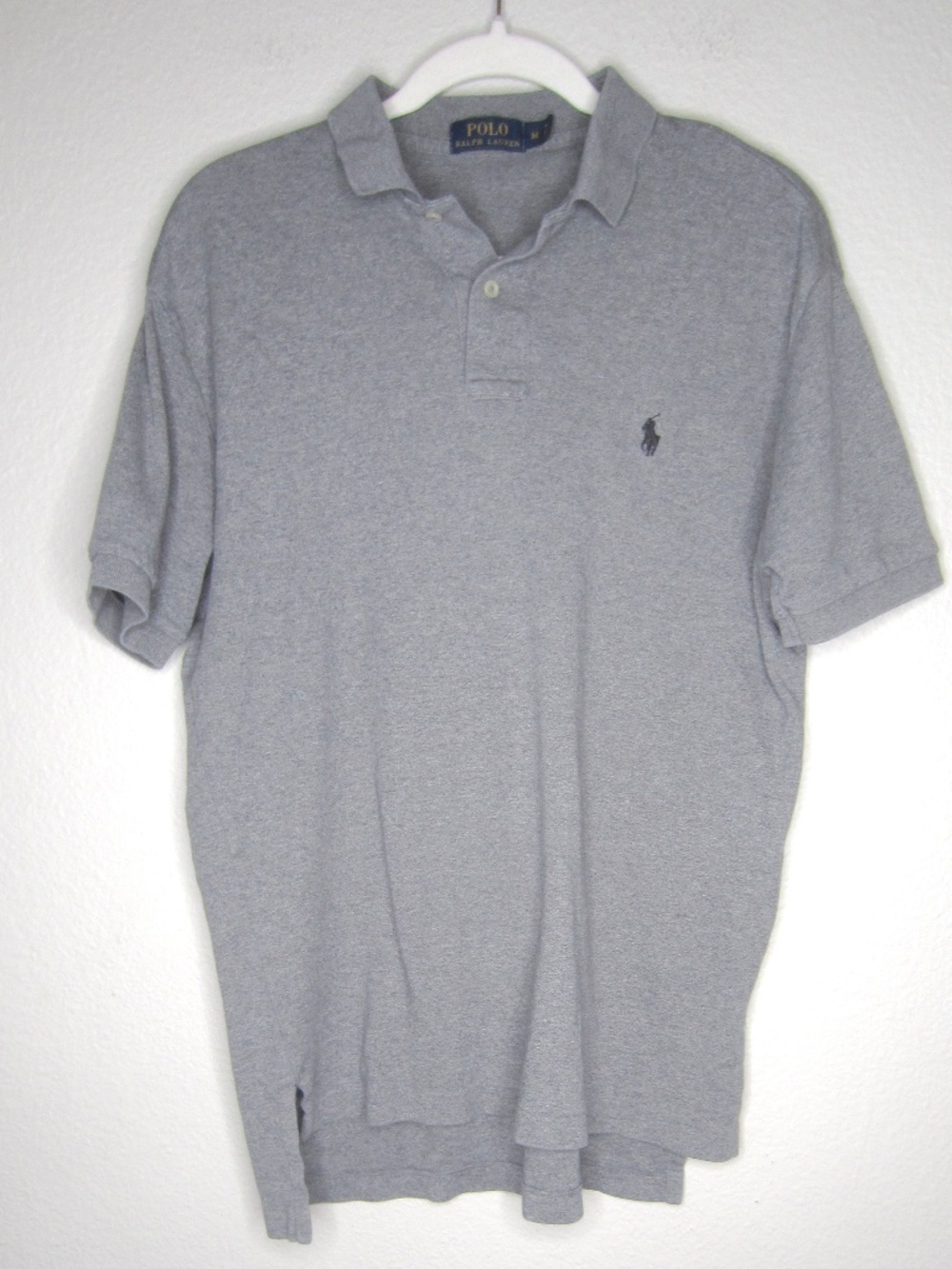 Polo by Ralph Lauren Short Sleeve Polo Heathered Gray - Size Medium